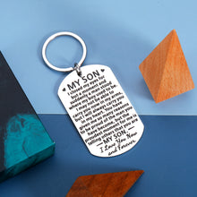 将图片加载到图库查看器,Inspirational Keychain Gift for Son Him from Mom Dad To My Son Back To School First Day of School Graduation Birthday Gifts Christmas Valentines Gift for Teen Boy Adult Son Stepson from Mother Father