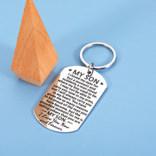 将图片加载到图库查看器,Inspirational Keychain Gift for Son Him from Mom Dad To My Son Back To School First Day of School Graduation Birthday Gifts Christmas Valentines Gift for Teen Boy Adult Son Stepson from Mother Father