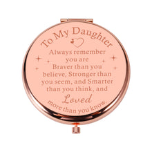 将图片加载到图库查看器,Christmas Stocking Stuffers for Teen Girls Daughter Gift from Mom Dad Teen Girls Gift Ideas Birthday Valentines Day Gifts for Daughter Inspirational Gift for Daughter Graduation Compact Makeup Mirror