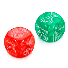 将图片加载到图库查看器,2 Pcs Christmas Dice Christmas Red Green Food Decision Dice Mens Stocking Stuffers for Men Women Boyfriend Girlfriend for Husband Wife Funny Gag Gifts Date Night Gifts for Couples