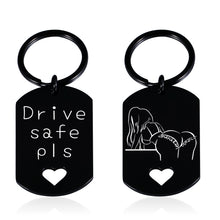 将图片加载到图库查看器,Drive Safe Keychain Gifts for Boyfriend Girlfriend Husband Christmas Gifts from Wife Stocking Stuffers for Men Women Valentines Day Gifts for Him Her Couples Birthday Anniversary Wedding Double-Sided