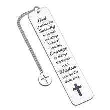 将图片加载到图库查看器,Serenity Prayer Gifts Sobriety Gifts for Men Women Get Well Soon Gifts for Women Men Christian Gifts for Women Inspirational Bible Verse Bookmark for Book Lovers Religious Gifts for Women Men Friends