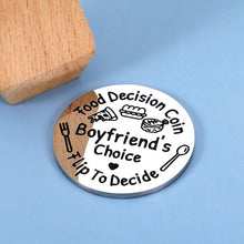 将图片加载到图库查看器,Boyfriend Stocking Stuffers for Men Women Christmas Gifts for Girlfriend Funny Food Decider Double-Sided Valentines Day Gifts for Boyfriend Girlfriend Him Her Anniversary Birthday Gifts for Boyfriend