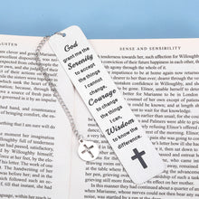 将图片加载到图库查看器,Serenity Prayer Gifts Sobriety Gifts for Men Women Get Well Soon Gifts for Women Men Christian Gifts for Women Inspirational Bible Verse Bookmark for Book Lovers Religious Gifts for Women Men Friends