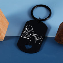 将图片加载到图库查看器,Drive Safe Keychain Gifts for Boyfriend Girlfriend Husband Christmas Gifts from Wife Stocking Stuffers for Men Women Valentines Day Gifts for Him Her Couples Birthday Anniversary Wedding Double-Sided