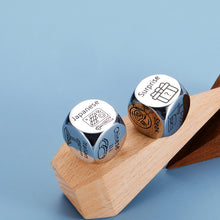 将图片加载到图库查看器,2 Pcs Anniversary Valentines Day Date Night Gifts for Couples Husband Wife 11th Steel Anniversary Food Decision Dice Gifts for Boyfriend Girlfriend Funny Gag Gifts Birthday Son Daughter Teen Boys Girl