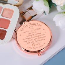 将图片加载到图库查看器,Christmas Stocking Stuffers for Teen Girls Daughter Gift from Mom Dad Teen Girls Gift Ideas Birthday Valentines Day Gifts for Daughter Inspirational Gift for Daughter Graduation Compact Makeup Mirror