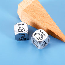 将图片加载到图库查看器,2 Pcs Food Movie Date Night Gifts for Him Her, Funny Date Night Gift Ideas Movie Food Decision Dice Gifts for Boyfriend Girlfriend Couples Husband Wife Birthday Anniversary Christmas Stocking Stuffers