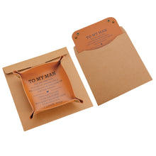 将图片加载到图库查看器,Anniversary Valentines Day Gifts for Him Husband Boyfriend, Leather Valet Tray for Men 3 year Anniversary for Him Husband Gifts from Wife, Birthday Christmas Gifts for Husband Boyfriend Romantic Gifts