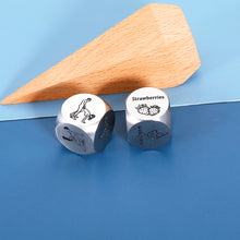 将图片加载到图库查看器,2 Pcs Food Decision Dice Stocking Stuffers for Adults Men Husband Boyfriend, Valentines Day Gifts for Him Her Girlfriend Wife Date Night Gifts for Couples Birthday Steel Anniversary
