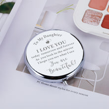 将图片加载到图库查看器,Daughter Gift from Mom Dad Compact Makeup Mirror Stuff for Teen Girls Mothers Day Present for Daughter, Daughter in Law Gifts Birthday Gifts for Daughter Graduation Gifts for Her Teen Girls Gift Ideas