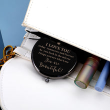 将图片加载到图库查看器,Daughter Gift from Mom Dad Compact Makeup Mirror Stuff for Teen Girls Mothers Day Present for Daughter, Daughter in Law Gifts Birthday Gifts for Daughter Graduation Gifts for Her Teen Girls Gift Ideas