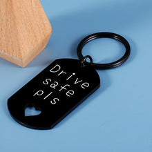 将图片加载到图库查看器,Drive Safe Keychain Gifts for Boyfriend Girlfriend Husband Christmas Gifts from Wife Stocking Stuffers for Men Women Valentines Day Gifts for Him Her Couples Birthday Anniversary Wedding Double-Sided