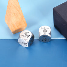 将图片加载到图库查看器,2 Pcs Food Decision Dice Stocking Stuffers for Adults Men Husband Boyfriend, Valentines Day Gifts for Him Her Girlfriend Wife Date Night Gifts for Couples Birthday Steel Anniversary