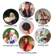将图片加载到图库查看器,Daughter Gift from Mom Dad Compact Makeup Mirror Stuff for Teen Girls Mothers Day Present for Daughter, Daughter in Law Gifts Birthday Gifts for Daughter Graduation Gifts for Her Teen Girls Gift Ideas