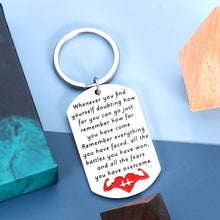 将图片加载到图库查看器,Christmas Encouragement Gifts for Women Men Sobriety Gifts Inspirational Recovery Gifts Keychain Cancer Survivor Awareness Gift Friend Surgery Addiction AA Warrior Birthday Alcoholics Stay Strong Gift