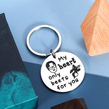 将图片加载到图库查看器,Valentines Day Gifts for Him Funny Keychain Boyfriend Husband Gifts from Girlfriend Wife The Office Merchandise Key Chains for Women Men Birthday for Couple Engagement Wedding Jewelry