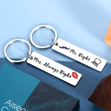 将图片加载到图库查看器,Funny Christmas Gifts for Boyfriend Girlfriend 2PCS Couple Keychains for Him Her Valentine Gifts for Husband Wife Anniversary Birthday Present for Fiance Fiancee Wedding Gifts for Groom Bride Jewelry