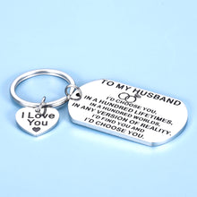将图片加载到图库查看器,Christmas Gifts for Husband from Wife Stocking Stuffers for Men Hubby I Love You Gifts Keychain Him Boyfriend Anniversary Valentine Gifts for Fiancé Birthday Wedding Gifts for Groom from Women Bride