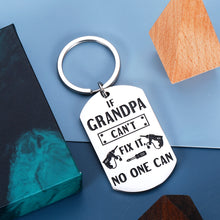 将图片加载到图库查看器,Grandpa Christmas Gifts Keychain from Grandson Granddaughter if Grandpa Can't Fix It No One Can Birthday Father's Day Present Charm for Papa Granddad Thanksgiving Valentine's Day Key Ring for Men Him