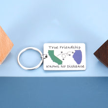 将图片加载到图库查看器,Best Friend Keychain Gifts Long Distance Friendship Gifts for Women Men Moving Away Gifts for BFF Bestie Friend Female Male Going Away Goodbye Farewell Gift Birthday Christmas Keyring Jewelry