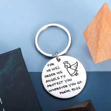 将图片加载到图库查看器,Keychains for Women, Key Chains Women, Christian Gifts for Women, Gifts for Christian Women Men, Religious Gifts, Easter Gifts for Men, Bible Gifts, He Will Order His Angels To Protect You