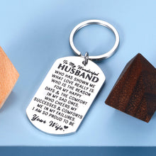 将图片加载到图库查看器,Christmas Gifts for Husband from Wife Anniversary Keychain for Men Hubby Valentines Gifts for Him Boyfriend Mens Wedding Birthday Gifts for Groom Fiance from Fiancee Bride Engagement Present Jewelry