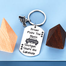 将图片加载到图库查看器,Funny Supernatural Fans Gifts Keychain for Women Men Winchester Brothers TV Show Merchandise Christmas Birthday Graduation Gift Musician Trucker Best Friend New Driver Picks the Music Shotgun