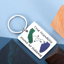 将图片加载到图库查看器,Best Friend Keychain Gifts Long Distance Friendship Gifts for Women Men Moving Away Gifts for BFF Bestie Friend Female Male Going Away Goodbye Farewell Gift Birthday Christmas Keyring Jewelry