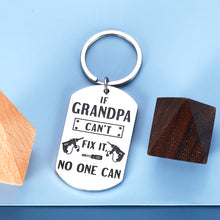 将图片加载到图库查看器,Grandpa Christmas Gifts Keychain from Grandson Granddaughter if Grandpa Can't Fix It No One Can Birthday Father's Day Present Charm for Papa Granddad Thanksgiving Valentine's Day Key Ring for Men Him