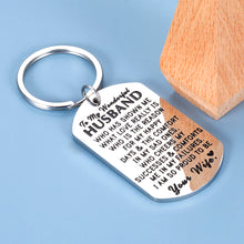 将图片加载到图库查看器,Christmas Gifts for Husband from Wife Anniversary Keychain for Men Hubby Valentines Gifts for Him Boyfriend Mens Wedding Birthday Gifts for Groom Fiance from Fiancee Bride Engagement Present Jewelry