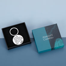 将图片加载到图库查看器,Fathers Day Gift from Daughter Dad Keychain Birthday Christmas Thanksgiving Presents Charm for Daddy Step Dad Husband from Step Daughter Wife Fathers and Daughters Never Truly Part Key Ring for Him