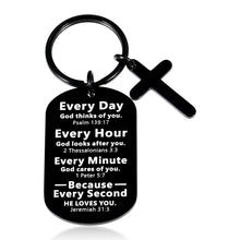 将图片加载到图库查看器,Christian Gifts for Women Christmas Keychain Religious gifts Son Boys Kids Friends Inspirational Gifts Spiritual gifts for Women Teens Grandson Birthday Valentines Sympathy Gift Baptism Gifts for Girl
