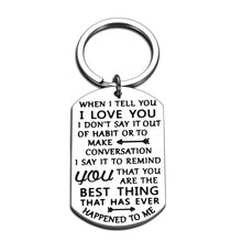 将图片加载到图库查看器,Valentine Gifts I Love You Couple Keychain for Boyfriend Husband Him from Girlfriend Wife Her Anniversary Birthday Christmas Gifts for Fiancee Fiance Wedding Present for Bride Groom Women Men Jewelry