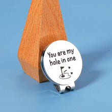 将图片加载到图库查看器,Golf Accessories for Men Golf Ball Marker with Magnetic Hat Clip Anniversary Christmas Valentines Gifts for Husband Boyfriend from Wife Girlfriend Birthday Gifts for Golf Lover You Are My Hole In One