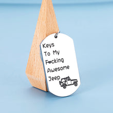 将图片加载到图库查看器,Jeep Lover Christmas Gifts Keychain for Men Women Jeep Owners Husband Boyfriend Friends Birthday Gifts off Road Car Accessories from Wife Girlfriend Wrangler for Fiance New Year Present for Him Her