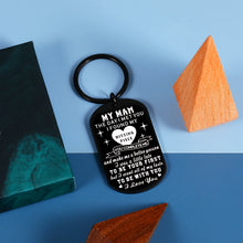 将图片加载到图库查看器,Christmas Gifts for Husband Boyfriend to My Man Keychain from Wife Girlfriend Anniversary Birthday Gifts for Men Him Valentines Day Gifts Couple Key Ring for Fiancé Engagement Wedding Gifts for Groom