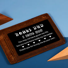 将图片加载到图库查看器,Bonus Dad Father Day Gifts from Son Daughter, Stepdad Gifts Wallet Insert Card for Men Him from Kids, Birthday Wedding Gifts for Bonus Dad Stepdad Papa, Best Bonus Dad Ever Wallet Insert Decor