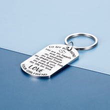 将图片加载到图库查看器,To My Boyfriend Valentine Anniversary Gifts Couple Keychain for Husband Him Fiance from Wife Her Fiancee Birthday Christmas Wedding Gift for Hubby Groom Men Jewelry
