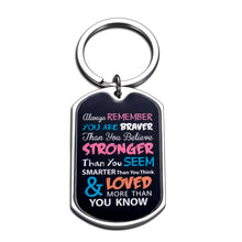 将图片加载到图库查看器,Inspirational Christmas Gifts Keychain Women Men Friends Motivational Gifts for Teen Girls Boys Birthday Graduation Back-to-school Coming-of-age Present for Daughter Son from Dad Mom Family Jewelry