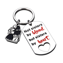 将图片加载到图库查看器,Friendship Gifts for Women Best Friends Keychain from Besties Sisters Girls Females Not Sisters by Blood But Sisters by Heart Key Ring Birthday Graduation Christmas Thanksgiving Present for Teens