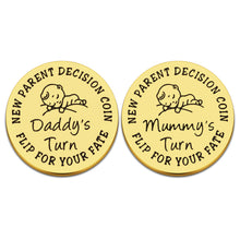将图片加载到图库查看器,Christmas Gifts for New Parents New Mom Gifts for Women New Dad Gifts for Men Funny Decision Coin Pregnancy Mothers First Time Moms Dads Parents Gifts New Baby Gift Mom Dad Mummy to Be Double-sided