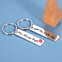 将图片加载到图库查看器,Funny Valentines Day Gifts for Him Her 2PCS Couple Keychain for Boyfriend Girlfriend Husband Wife Anniversary Birthday Present for Fiancee Men from Fiance Women Christmas Wedding Gift for Bride Groom
