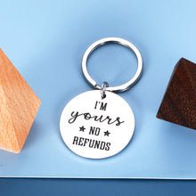 将图片加载到图库查看器,Funny Christmas Gifts for Boyfriend Girlfriend Couple Keychain for Husband Fiancee from Wife Fiance Birthday Valentine's Day Anniversary Present Tag for Men Women Wedding Charm for Bride Groom Pendant