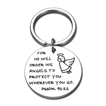 将图片加载到图库查看器,Keychains for Women, Key Chains Women, Christian Gifts for Women, Gifts for Christian Women Men, Religious Gifts, Easter Gifts for Men, Bible Gifts, He Will Order His Angels To Protect You
