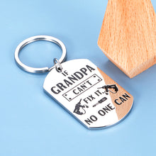 将图片加载到图库查看器,Grandpa Christmas Gifts Keychain from Grandson Granddaughter if Grandpa Can't Fix It No One Can Birthday Father's Day Present Charm for Papa Granddad Thanksgiving Valentine's Day Key Ring for Men Him
