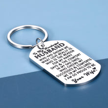 将图片加载到图库查看器,Christmas Gifts for Husband from Wife Anniversary Keychain for Men Hubby Valentines Gifts for Him Boyfriend Mens Wedding Birthday Gifts for Groom Fiance from Fiancee Bride Engagement Present Jewelry