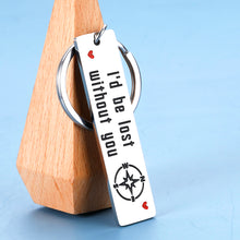 将图片加载到图库查看器,Valentines Day Gifts Couple Keychain for Him Boyfriend Husband from Girlfriend Her Wife Anniversary Birthday Gifts for Fiancee Fiance Wedding Gifts for Bride Groom Women Men I’d Be Lost Without You