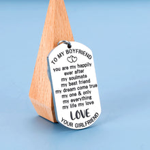 将图片加载到图库查看器,To My Boyfriend Valentine Anniversary Gifts Couple Keychain for Husband Him Fiance from Wife Her Fiancee Birthday Christmas Wedding Gift for Hubby Groom Men Jewelry