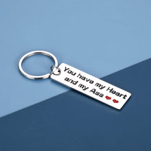 将图片加载到图库查看器,Boyfriend Gifts Anniversary Keychain for Him Husband Fiance from Girlfriend Wife Fiancee Valentine's Day Birthday Christmas Couple Present Engagement Wedding Keyring You Have My Heart Jewelry for Men